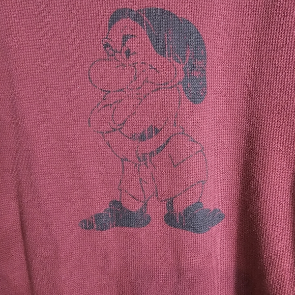 Thermal Grumpy Pullover by Disneyland Resort in Burgandy Maroon Color - Picture 3 of 4